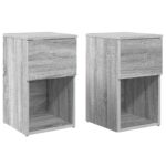 vidaXL Skriňa pod posteľ 2 pcs Sivá sonoma 29 x 31,5 x 49 cm – Obrázok 2