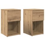 vidaXL Skriňa pod posteľ 2 pcs Dub artisan 29 x 31,5 x 49 cm – Obrázok 2