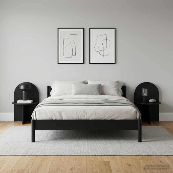 vidaXL Nočný stolík 2 pcs Čierny dub 48 x 49 x 65 cm – Obrázok 4