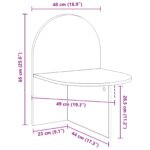 vidaXL Nočný stolík Dub sonoma 48 x 49 x 65 cm Konštruované drevo – Obrázok 8