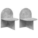 vidaXL Nočný stolík 2 pcs Betónovo sivá 48 x 49 x 65 cm – Obrázok 2