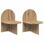 vidaXL Nočný stolík 2 pcs Dub artisan 48 x 49 x 65 cm – Obrázok 2
