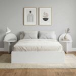 vidaXL Nočný stolík 2 pcs Biela 40 x 35,5 x 45,5 cm Konštruované drevo – Obrázok 4