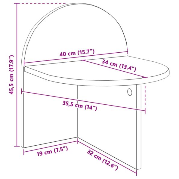 vidaXL Nočný stolík 2 pcs Čierny dub 40 x 35,5 x 45,5 cm – Obrázok 10