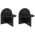 vidaXL Nočný stolík 2 pcs Čierny dub 40 x 35,5 x 45,5 cm – Obrázok 2