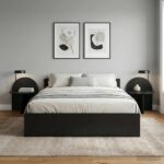 vidaXL Nočný stolík 2 pcs Čierny dub 40 x 35,5 x 45,5 cm – Obrázok 4