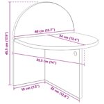 vidaXL Nočný stolík Dub sonoma 40 x 35,5 x 45,5 cm Konštruované drevo – Obrázok 8