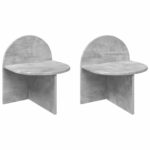 vidaXL Nočný stolík 2 pcs Betónovo sivá 40 x 35,5 x 45,5 cm – Obrázok 2