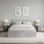 vidaXL Nočný stolík 2 pcs Betónovo sivá 40 x 35,5 x 45,5 cm – Obrázok 4