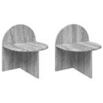 vidaXL Nočný stolík 2 pcs Sivá sonoma 40 x 35,5 x 45,5 cm – Obrázok 2