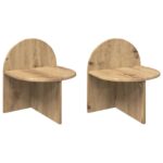 vidaXL Nočný stolík 2 pcs Dub artisan 40 x 35,5 x 45,5 cm – Obrázok 2