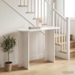 vidaXL Konzolový stôl Biela 100 x 39,5 x 75 cm Kompozitné drevo – Obrázok 4