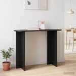 vidaXL Konzolový stôl Čierny dub 100 x 39,5 x 75 cm Kompozitné drevo – Obrázok 4