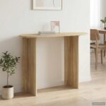 vidaXL Konzolový stôl Dub sonoma 100 x 39,5 x 75 cm Kompozitné drevo – Obrázok 4