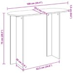 vidaXL Konzolový stôl Dub sonoma 100 x 39,5 x 75 cm Kompozitné drevo – Obrázok 9