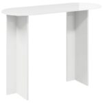 vidaXL Konzolový stôl Biela s vysokým leskom 100 x 39,5 x 75 cm – Obrázok 2