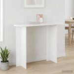 vidaXL Konzolový stôl Biela s vysokým leskom 100 x 39,5 x 75 cm – Obrázok 4