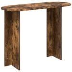 vidaXL Konzolový stôl Dymový dub 100 x 39,5 x 75 cm Kompozitné drevo – Obrázok 2