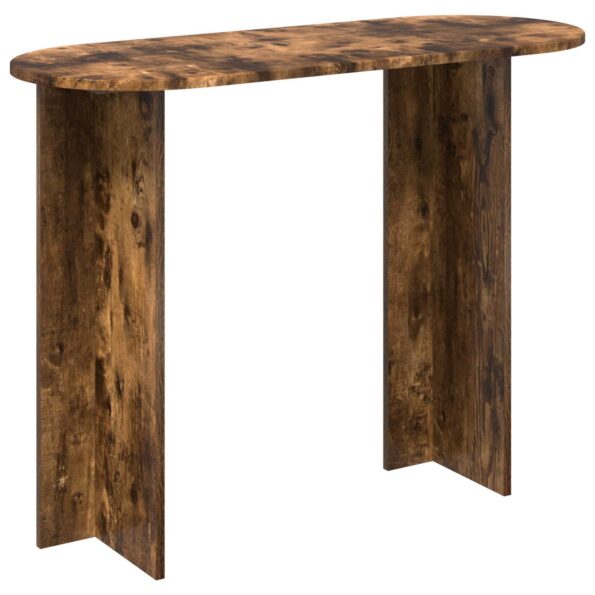 vidaXL Konzolový stôl Dymový dub 100 x 39,5 x 75 cm Kompozitné drevo – Obrázok 2