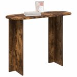 vidaXL Konzolový stôl Dymový dub 100 x 39,5 x 75 cm Kompozitné drevo – Obrázok 3