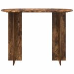 vidaXL Konzolový stôl Dymový dub 100 x 39,5 x 75 cm Kompozitné drevo – Obrázok 5