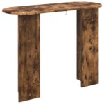 vidaXL Konzolový stôl Dymový dub 100 x 39,5 x 75 cm Kompozitné drevo – Obrázok 7