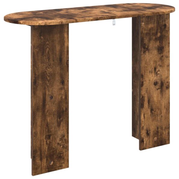vidaXL Konzolový stôl Dymový dub 100 x 39,5 x 75 cm Kompozitné drevo – Obrázok 7