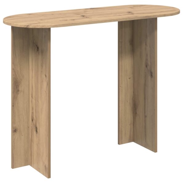 vidaXL Konzolový stôl Dub artisan 100 x 39,5 x 75 cm Kompozitné drevo – Obrázok 2