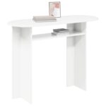 vidaXL Konzolový stôl Biela 100 x 39,5 x 75 cm Kompozitné drevo – Obrázok 3