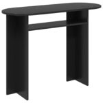 vidaXL Konzolový stôl Čierny dub 100 x 39,5 x 75 cm Kompozitné drevo – Obrázok 2