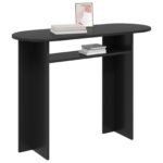 vidaXL Konzolový stôl Čierny dub 100 x 39,5 x 75 cm Kompozitné drevo – Obrázok 3