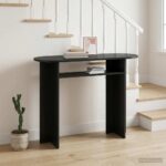 vidaXL Konzolový stôl Čierny dub 100 x 39,5 x 75 cm Kompozitné drevo – Obrázok 4