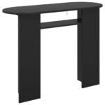 vidaXL Konzolový stôl Čierny dub 100 x 39,5 x 75 cm Kompozitné drevo – Obrázok 7