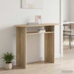 vidaXL Konzolový stôl Dub sonoma 100 x 39,5 x 75 cm Kompozitné drevo – Obrázok 4