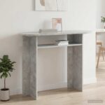 vidaXL Konzolový stôl s úložiskom Betónovo sivá 100 x 39,5 x 75 cm