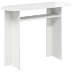 vidaXL Konzolový stôl Biela s vysokým leskom 100 x 39,5 x 75 cm – Obrázok 2