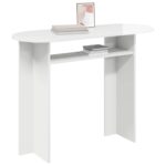 vidaXL Konzolový stôl Biela s vysokým leskom 100 x 39,5 x 75 cm – Obrázok 3