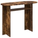 vidaXL Konzolový stôl Dymový dub 100 x 39,5 x 75 cm Kompozitné drevo – Obrázok 2