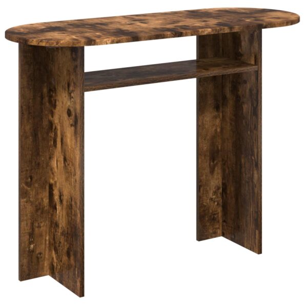 vidaXL Konzolový stôl Dymový dub 100 x 39,5 x 75 cm Kompozitné drevo – Obrázok 2