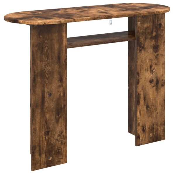 vidaXL Konzolový stôl Dymový dub 100 x 39,5 x 75 cm Kompozitné drevo – Obrázok 7