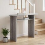 vidaXL Konzolový stôl Sivá sonoma 100 x 39,5 x 75 cm Kompozitné drevo