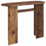 vidaXL Konzolový stôl Staré drevo 100 x 39,5 x 75 cm Kompozitné drevo – Obrázok 7