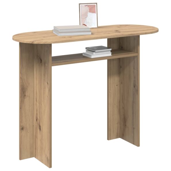 vidaXL Konzolový stôl Dub artisan 100 x 39,5 x 75 cm Kompozitné drevo – Obrázok 3
