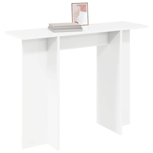 vidaXL Konzolový stôl Biela 100 x 30 x 75 cm Kompozitné drevo – Obrázok 3