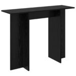 vidaXL Konzolový stôl Čierny dub 100 x 30 x 75 cm Kompozitné drevo – Obrázok 2
