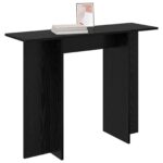 vidaXL Konzolový stôl Čierny dub 100 x 30 x 75 cm Kompozitné drevo – Obrázok 3