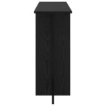 vidaXL Konzolový stôl Čierny dub 100 x 30 x 75 cm Kompozitné drevo – Obrázok 6