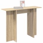 vidaXL Konzolový stôl Dub sonoma 100 x 30 x 75 cm Kompozitné drevo – Obrázok 3