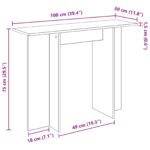vidaXL Konzolový stôl Údený Dub 100 x 30 x 75 cm Kompozitné drevo – Obrázok 9