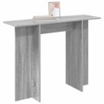 vidaXL Konzolový stôl Sivá sonoma 100 x 30 x 75 cm Kompozitné drevo – Obrázok 3